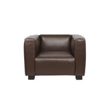 Goyette Contemporary Faux Leather Club Chair