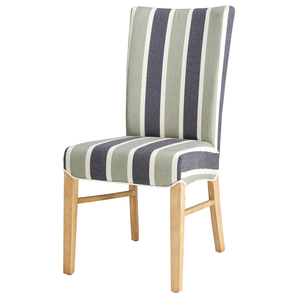 Milton Fabric Chair - Set of 2 Hurley Stripe Blue