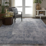 Nourison Rustic Textures RUS05 Painterly Machine Made Power-loomed Indoor Area Rug Grey 7'10" x 10'6" 99446462145