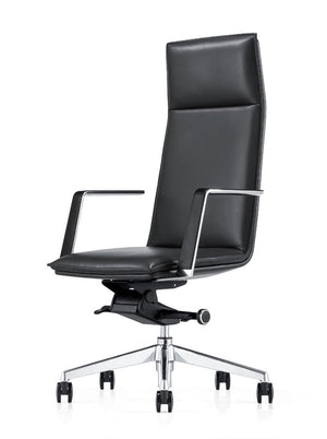 VIG Furniture Modrest Gorsky - Modern Black High Back Executive Office Chair VGFUA1819-BLK-OC