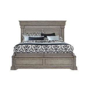 Pulaski Furniture Madison Ridge Queen Panel Bed with Blanket Chest Footboard in Heritage Taupe P091-BR-K2-PULASKI P091-BR-K2-PULASKI