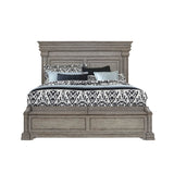 Madison Ridge Queen Panel Bed with Blanket Chest Footboard in Heritage Taupe