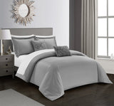 Emery Grey Queen 5pc Comforter Set