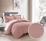 Tyson Blush Queen 3pc Duvet Set