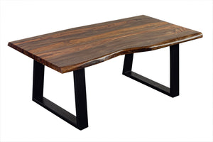 Porter Designs Manzanita Live Edge Solid Acacia Wood Natural Coffee Table Brown 05-196-02-4640T-KIT