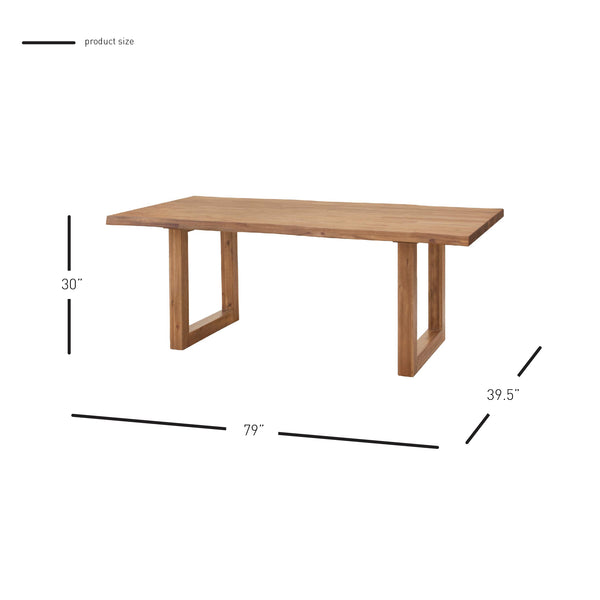 New Pacific Direct Windsor 79" Live-Edge Dining Table