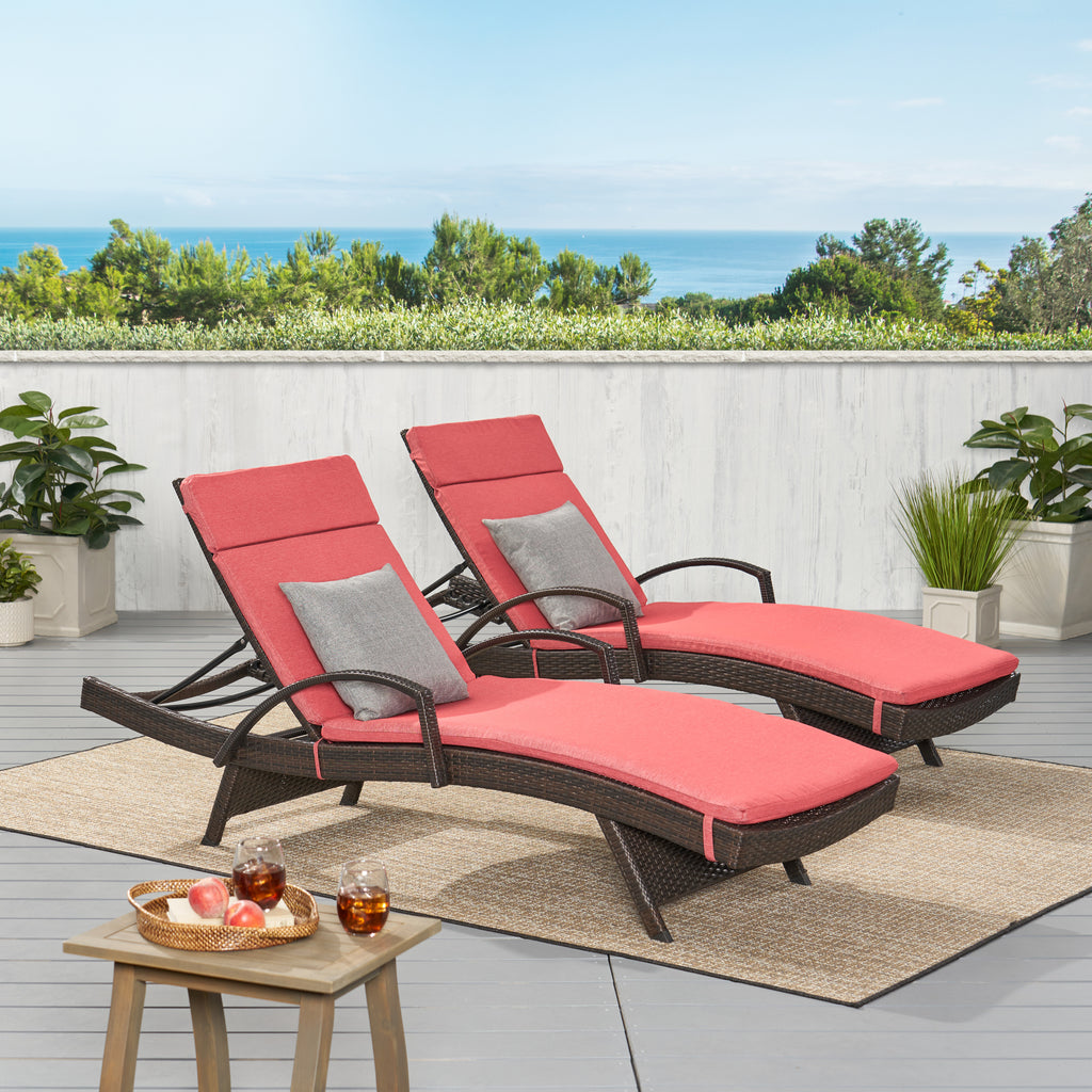 Noble house deals wicker chaise lounge