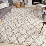Nourison Amore AMOR2 Shag Machine Made Power-loomed Indoor only Area Rug Cream 7'10" x 10'10" 99446151315