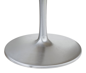 Zuo Modern Gotham Marble, MDF, Iron, Aluminum Modern Commercial Grade Dining Table White, Silver Marble, MDF, Iron, Aluminum