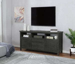 Vilo Home Country Solid Wood 65"  Gray TV Stand with 2 Drawers and 2 Doors VH6506 VH6506