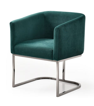 VIG Furniture Modrest Yukon Modern Green Velvet & Black Gun Dining Chair VGVCB8362-GRNGUN