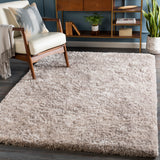 Grizzly GRIZZLY-10 Modern Polyester Rug GRIZZLY10-912 Light Gray 100% Polyester 9' x 12'