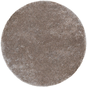 Grizzly GRIZZLY-6 Modern Polyester Rug GRIZZLY6-8RD Light Gray 100% Polyester 8' Round