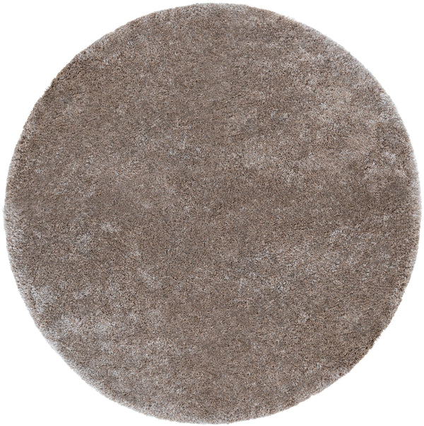 Grizzly GRIZZLY-6 Modern Polyester Rug GRIZZLY6-8RD Light Gray 100% Polyester 8' Round