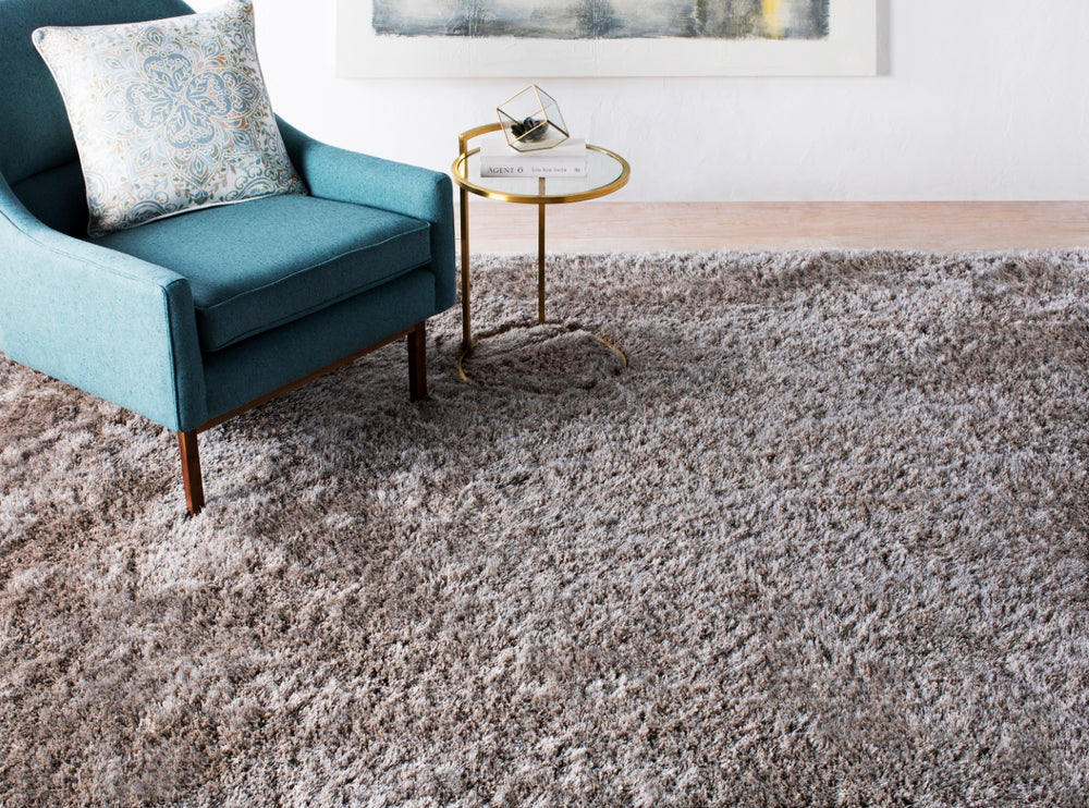 Grizzly GRIZZLY-6 Modern Polyester Rug GRIZZLY6-912 Light Gray 100% Polyester 9' x 12'