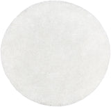 Grizzly GRIZZLY-9 Modern Polyester Rug GRIZZLY9-8RD White 100% Polyester 8' Round