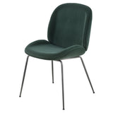Lucy Velvet Fabric Chair - Set of 2 Gallery Dark Green