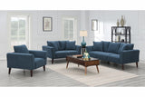 Porter Designs Percy Soft Microfiber Contemporary Sofa Blue 01-33C-01-5311