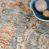 Nourison Petra PTR03 Persian Machine Made Power-loomed Indoor only Area Rug Blue 9'3" x 12'7" 99446027252