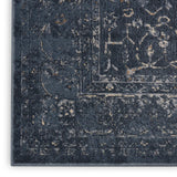 Nourison kathy ireland Home Malta MAI11 Vintage Machine Made Power-loomed Indoor only Area Rug Navy 5'3" x 7'7" 99446495044