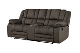 Knox Microfiber seat Transitional Reclining Console Love