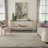 Nourison Venosa VSN01 Modern Handmade Tufted Indoor Area Rug Green Ivory 7'9" x 9'9" 99446787248