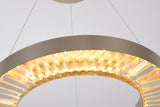 Bethel Gold LED Chandelier in Stainless Steel & Crystal