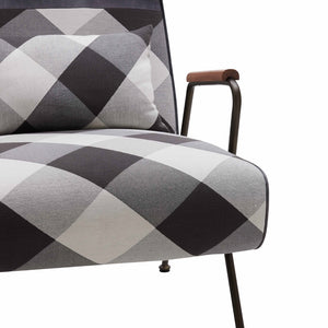 Kahlo Fabric Accent Chair Mono Gingham/Vintage Midnight