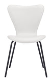 Zuo Modern Torlo 100% Polyurethane, Steel, Plywood Modern Commercial Grade Dining Chair Set - Set of 2 White 100% Polyurethane, Steel, Plywood