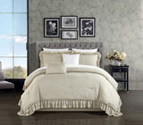 Kensley Beige Queen 5pc Comforter Set