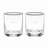 Cheers To Us Double Old Fashioned Glasses, Set of 4