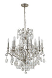 Bethel Pewter Chandelier in Metal & Crystal