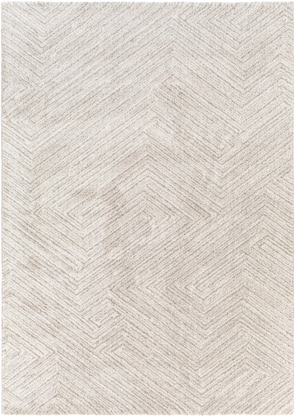Gavic GVC-2302 Modern Polyester, Polypropylene Rug GVC2302-5373 Cream, Beige, Light Gray, Taupe, Charcoal 55% Polyester, 45% Polypropylene 5'3" x 7'3"