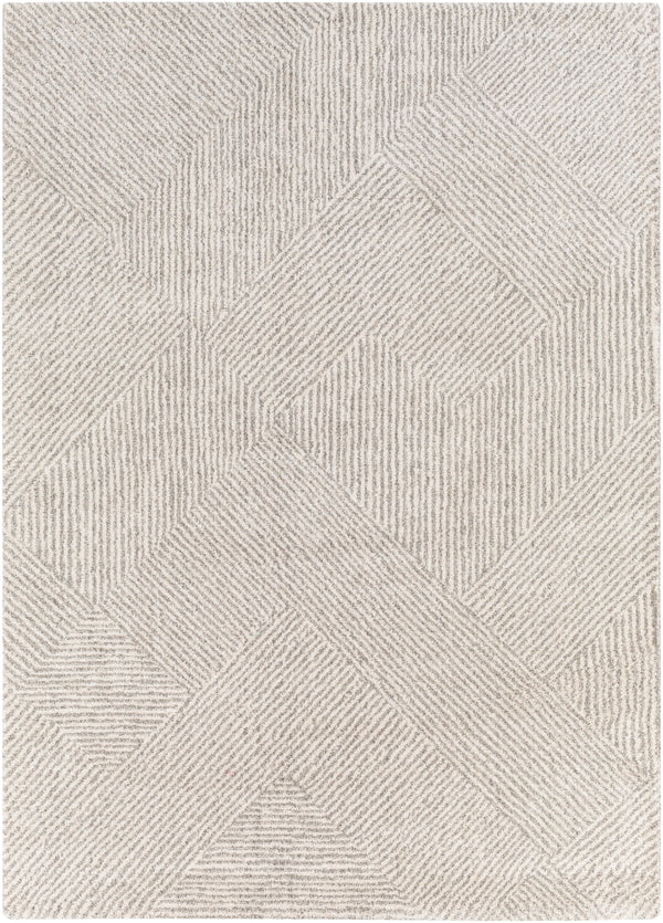 Gavic GVC-2304 Modern Polyester, Polypropylene Rug GVC2304-5373 Cream, Beige, Light Gray, Taupe, Charcoal 55% Polyester, 45% Polypropylene 5'3" x 7'3"