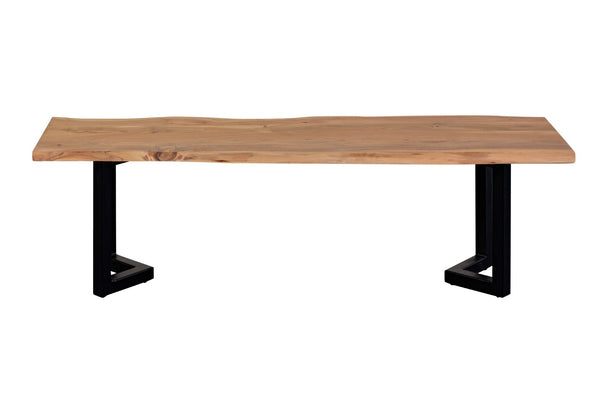 Porter Designs Manzanita Live Edge Solid Acacia Wood Natural Dining Bench Natural 07-196-13-BN58NV-KIT