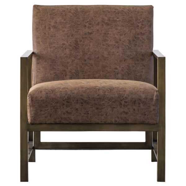 Francis Elegant Leatherette Arm Chair - Modern Design with Brushed Gold Frame, Fully Assembled!