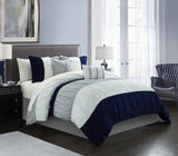 Fay Navy King 9pc Comforter Set