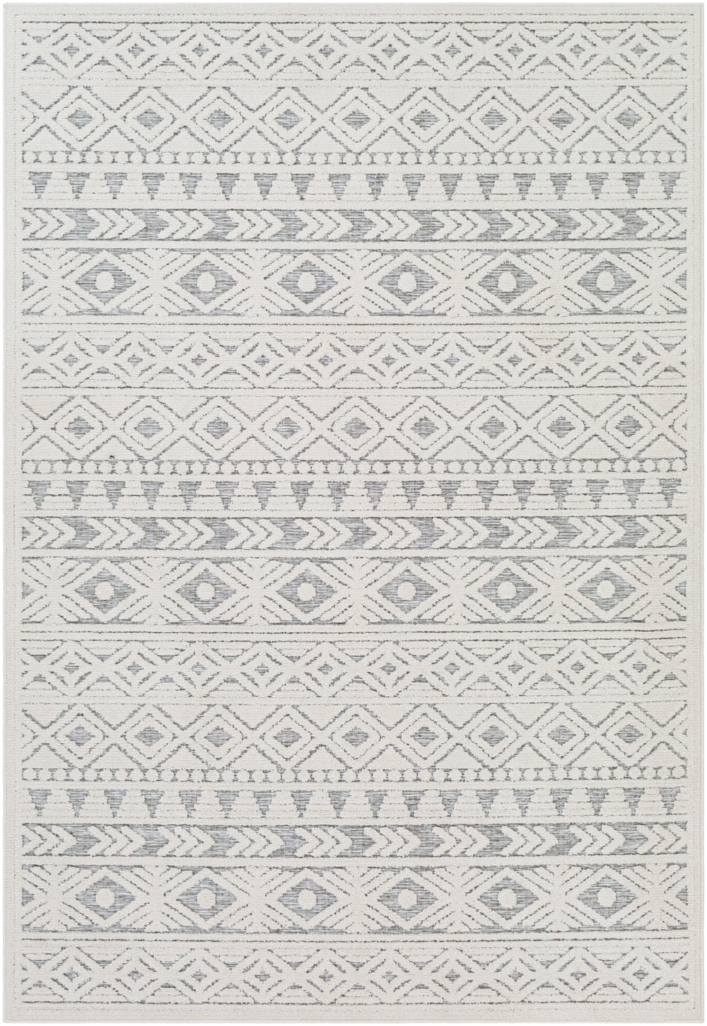 Greenwich GWC-2306 Global Polypropylene Rug GWC2306-81012 Cream, Medium Gray 100% Polypropylene 8'10" x 12'