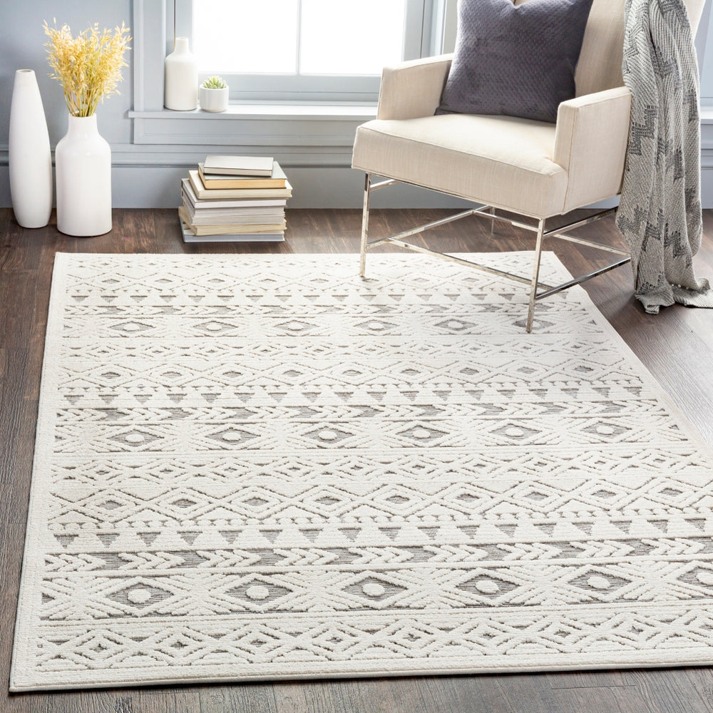 Greenwich GWC-2306 Global Polypropylene Rug GWC2306-81012 Cream, Medium Gray 100% Polypropylene 8'10" x 12'