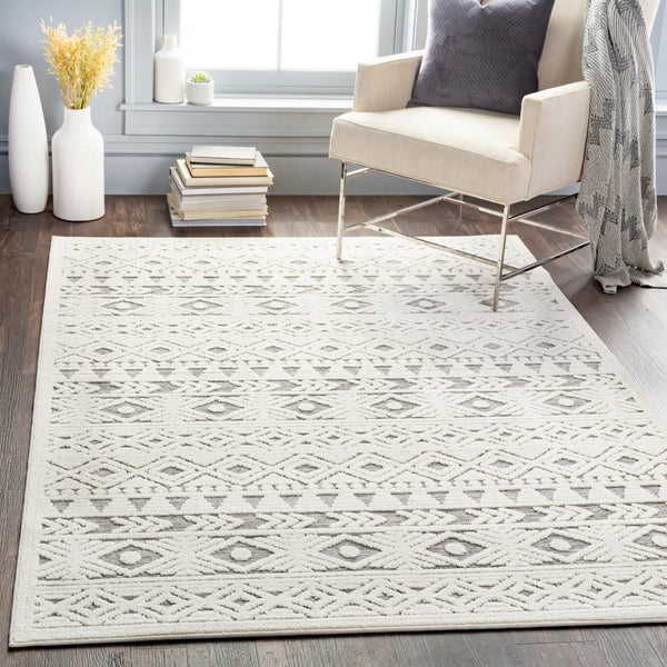 Greenwich GWC-2306 Global Polypropylene Rug GWC2306-81012 Cream, Medium Gray 100% Polypropylene 8'10" x 12'