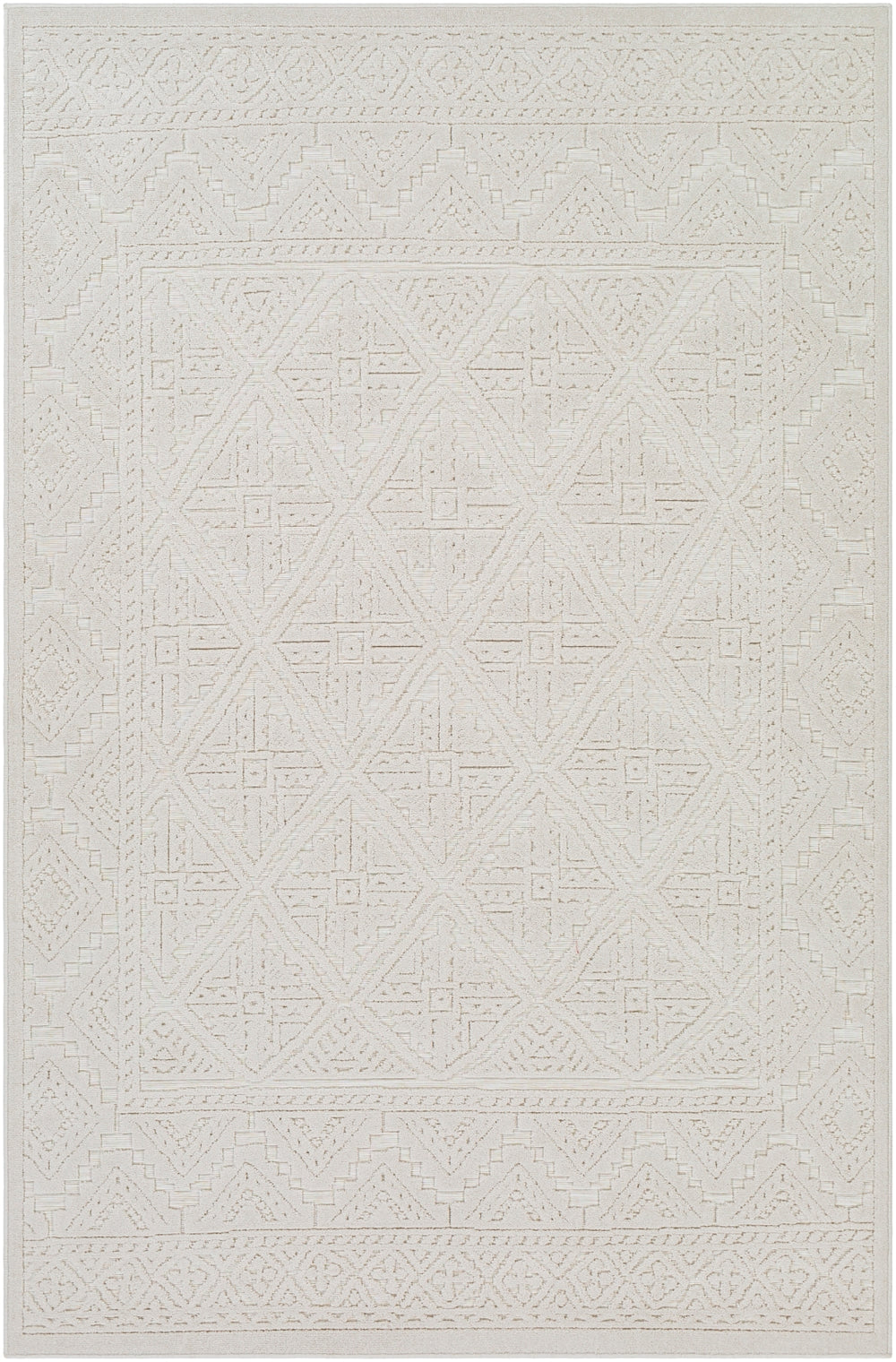 Greenwich GWC-2307 Global Polypropylene Rug GWC2307-5373 Cream 100% Polypropylene 5'3" x 7'3"