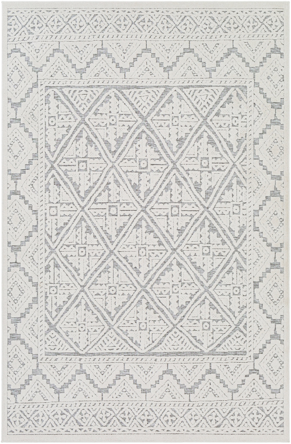 Greenwich GWC-2308 Global Polypropylene Rug GWC2308-71010 Cream, Medium Gray 100% Polypropylene 7'10" x 10'