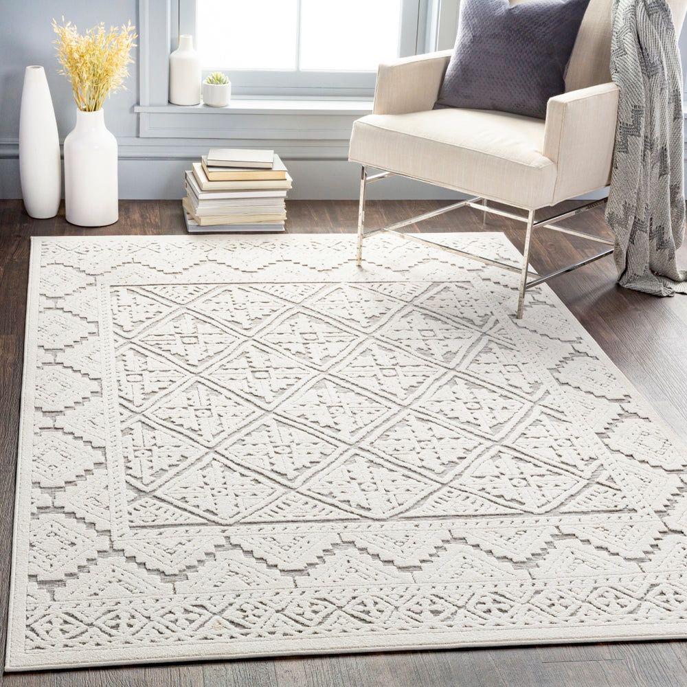 Greenwich GWC-2308 Global Polypropylene Rug GWC2308-71010 Cream, Medium Gray 100% Polypropylene 7'10" x 10'