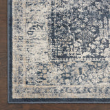 Nourison kathy ireland Home Malta MAI12 Vintage Machine Made Power-loomed Indoor only Area Rug Navy/Ivory 5'3" x 7'7" 99446495129