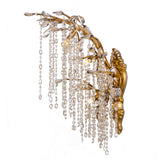 Bethel Gold Wall Sconce in Metal & Crystal