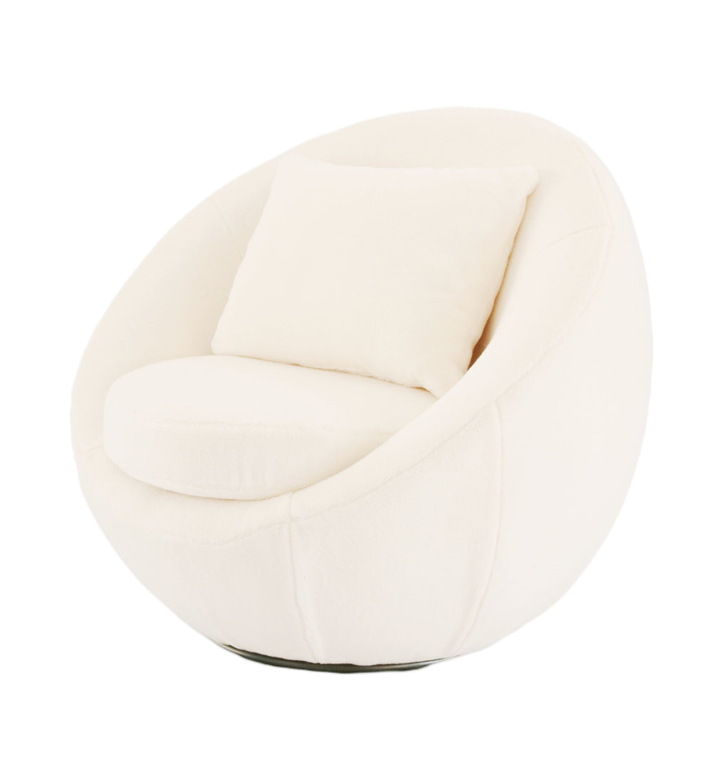 VIG Furniture Modrest Gypsum - Modern White Swivel Accent Chair VGMFOC-284-WHT-CH