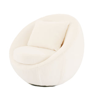 VIG Furniture Modrest Gypsum - Modern White Swivel Accent Chair VGMFOC-284-WHT-CH