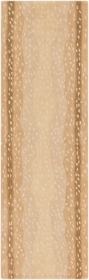 Gazelle GZL-2300 Modern Wool Rug GZL2300-268 Camel, Beige, Taupe, Wheat 100% Wool 2'6" x 8'