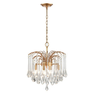 Viola Park 17'' Wide 4-Light Pendant - Gold Leaf