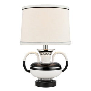 Luxor Gardens 18'' High 1-Light Table Lamp - White